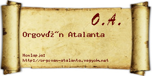Orgován Atalanta névjegykártya